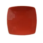 image of CAC China R-FS8-R Clinton Square Red China Plate, 8-7/8"x8-7/8"x3/4", Stoneware, Dishwasher Safe, 1 Dozen