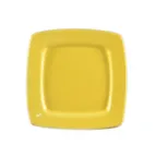 image of CAC China R-S6Q-Y Clinton Square Plate 6-7/8" x 6-7/8" x 1/2" Ceramic Yellow - Dozen