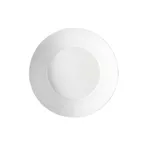 image of CACChina R-SP16-P - 10-1/2" Round Porcelain Plate, Super White, Wide Rim, Dishwasher Safe - Dozen