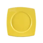 image of CACChina R-SQ21-Y - Clinton Plate 11-7/8" x 11-7/8" x 1-1/2" Square Yellow Dishwasher Safe - Dozen