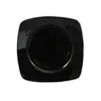 image of CAC China R-SQ6-BLK Clinton Plate, 6-7/8" Square, Ceramic, Black, Dishwasher Safe - Dozen