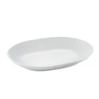 image of CAC China RCN-CD31 Platter, 6-1/8"L x 4-1/2"W x 3/4"H, Oblong, Coupe Rim, Porcelain, White - Dozen