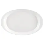 image of CAC China RCN-OD81 Oval Porcelain Platter, 18-1/4" x 11-1/4", Deep Rim, Super White, Dishwasher Safe