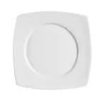 image of CAC China RCN‑SQ16 Clinton Plate, 10-1/2" x 10-1/2" x 1" Square Porcelain Super White - Dozen