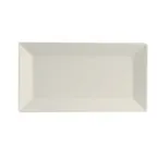 image of CAC China RE-RT51 Platter - 14-1/2" L X 8-1/4" W X 1-1/4" H Stoneware White Safe - Dozen