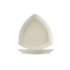image of CAC China REC-T21 Triangular Plate, 12" L x 12" W x 1-1/8" H, White Ceramic Safe - Dozen