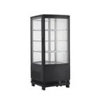 image of CAC China RFCS-39BK Refrigerated Display Case, 3.04 cu ft, 17"x17"x39" Black Steel, R290, 190W, 110V