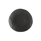 image of CACChina RFR-16 Plate – 10-3/4"Lx10-1/2"Wx1-1/4"H, Round Porcelain Dark Green Glaze, Curved - Dozen