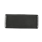 image of CAC China RFR-RT41 Platter, 14" L x 6" W x 1/2" H, Dark Green Porcelain Rect. Rolled Edge - Dozen