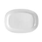 image of CAC China RSV-94 Roosevelt Platter, 14-1/2" L x 10" W Oblong Porcelain Embossed Rim, Safe - Dozen
