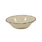 image of CAC China SC-10B Grapefruit Bowl – 11 Oz., 6-3/4" Dia. x 2" H, Ceramic, Black/White – 1 Dozen