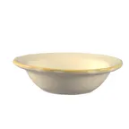 image of CAC China SC-10G Grapefruit Bowl, 11 oz, 6-3/4" Dia. x 2" H, Round, Gold Band White, Ceramic, 1 Dozen