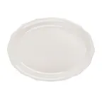 image of CACChina SC-14 Seville Platter, 12-5/8" L x 9-1/4" W x 1-1/2" H Ceramic White Scallop Edge - Dozen