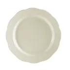 image of CACChina SC-16 Seville Plate, 10-3/4" Dia × 1-1/4" H, Scallop Edge, American White Ceramic, 1 Dozen