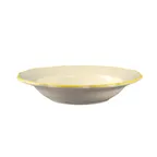 image of CAC China SC-3G Seville Soup Plate, 10 oz., 9" Dia., 1-1/2" H, Round Stoneware, Gold Band, 1 Dozen