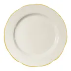 image of CACChina SC-5G Seville Plate, 5-1/2" Dia. x 3/4" H, Scallop Edge, Gold Band White, Ceramic - Dozen