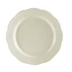 image of CAC China SC-8 Seville 9" Round Scallop Edge Plate, 1-1/8" High, Ceramic, American White - Dozen