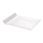image of CACChina SF-P25 Sunrise Platter, 14"L x 10"W x 1-1/2"H Rectangular Flat White Porcelain - Dozen