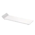 image of CACChina SF-P33 Tray, 12" L x 3-3/4" W x 1-1/4" H, Rectangular Porcelain, Bone White - Dozen