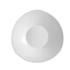 image of CACChina SHA-CT21 - Super White Porcelain Triangular Coupe Plate, 11" L x 11" W x 2" H - Dozen