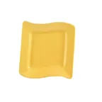 image of CAC China SOH-16-Y Soho Plate, 10-1/2" x 10-1/2" x 1-1/2", Square Yellow Ceramic - Dozen