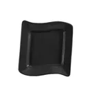 image of CAC China SOH-21-BLK Soho Plate - 12" x 12" x 1-3/8" Square Black Ceramic Stoneware - Dozen