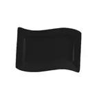image of CAC China SOH-51-BLK Soho Platter, 15.5" x 10.5" x 1.75", Black Ceramic, Dishwasher Safe - Dozen
