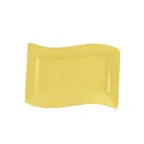 image of CAC China SOH-51-Y Soho Platter - 15-1/2" L x 10-1/2" W x 1-3/4" H, Yellow Wavy, Dishwasher Safe - Dozen
