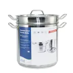 image of CAC China SPDB-20S 20-Qt Double Boiler, 11-3/4" x 11-3/8" Stainless, Induction Ready - Set