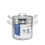 image of CAC China SPDB-8S 8-Qt Double Boiler, 9-1/2" x 7-1/2" Stainless, Induction, Tri-Ply, NSF - Set