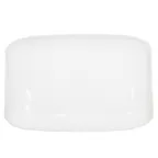 image of CAC China STU-51 Platter – 15" L x 10" W x 1-1/2" H Rectangular Coupe Rim Porcelain White - Dozen