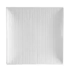 image of CAC China SUS-SQ8 Sushi Square Plate, 8-3/4" Bone White Porcelain, Embossed Rim, 1 Dozen
