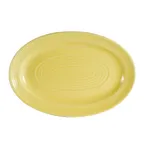 image of CAC China TG-13-SFL - Tango Oval Porcelain Platter, 11-3/4" L x 8" W x 1-1/4" H, Sunflower - Dozen