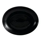 image of CAC China TG-14C-BLK - Tango Platter 12-3/4" x 10-1/4" x 1-1/2" Porcelain Dishwasher Safe - Dozen