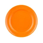 image of CAC China TG-16-TNG Tango Plate, 10-1/2" Dia x 1-1/2" H, Embossed Rim, Tangerine Porcelain - Dozen