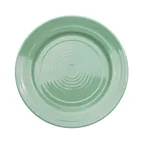 image of CAC China TG-8-G Green Porcelain Plate, 9" Dia. Round Embossed Rim, Oven & Microwave Safe-1 Dozen