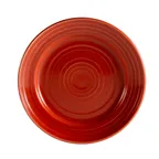 image of CAC China TG-9-R Tango Plate, 9-7/8" Dia. x 1-1/4" H, Round, Embossed Rim, Porcelain, Red – 1 Dozen