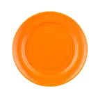 image of CACChina TG-9-TNG Tango Plate – 9-7/8" Dia × 1-1/4" H, Embossed Rim, Tangerine Porcelain – 1 Dozen