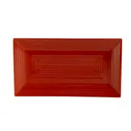 image of CAC China TG-RT13-R - Rectangular Platter, 11-5/8" L x 6-3/8" W x 1" H, Red Porcelain - 1 Dozen