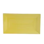 image of CACChina TG-RT13-SFL Tango Platter 11-5/8" L x 6-3/8" W x 1" H Rect Porcelain Sunflower - Dozen