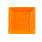 image of CACChina TG-SQ8-TNG Tango Plate – 8" x 8" x 5/8", Rim, Tangerine Porcelain, Dishwasher – 1 Dozen