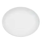 image of CAC China TGO-12C Tango Platter – 10-1/2" L x 8-3/8" W x 1-1/4" H, Oval, White Porcelain – 1 Dozen
