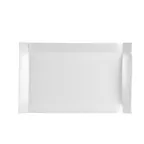 image of CACChina TMS-51 Times Square Platter – 15"½ x 10" Rectangular Porcelain White Safe - Dozen