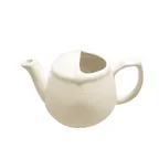 image of CAC China TPW-1-C1 Accessories Teapot, 15 Oz., 6-1/2"L x 4"W x 3-1/2"H, Porcelain, Bone White - Dozen