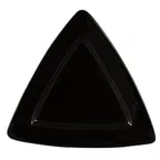 image of CAC China TRG-12-BLK Triangular Stoneware Plate, 11½" x 11½" x 1" Deep Rim, Black - Dozen