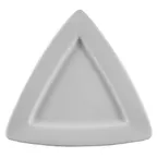image of CAC China TRG-12 Plate, 11-1/2" x 11-1/2" x 1" Triangular Deep Rim Porcelain Super White - Dozen
