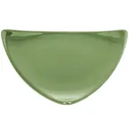 image of CACChina TRG-16-G Triangular Plate Flat Edge 10-1/2" x 10-1/2" x 1-1/8" Green Ceramic - Dozen