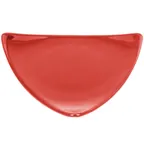 image of CAC China TRG-16-R Triangular Plate, 10-1/2" x 10-1/2" x 1-1/8", Red Ceramic, Safe - Dozen