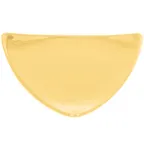 image of CAC China TRG-21-Y Triangular Plate, 11-1/2" x 11-1/2", Yellow Ceramic, Dishwasher Safe - Dozen