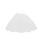 image of CAC China TRG-9 Triangular Plate, 8-1/2" x 8-1/2" x 1", Porcelain, Super White, Flat Edge - Dozen